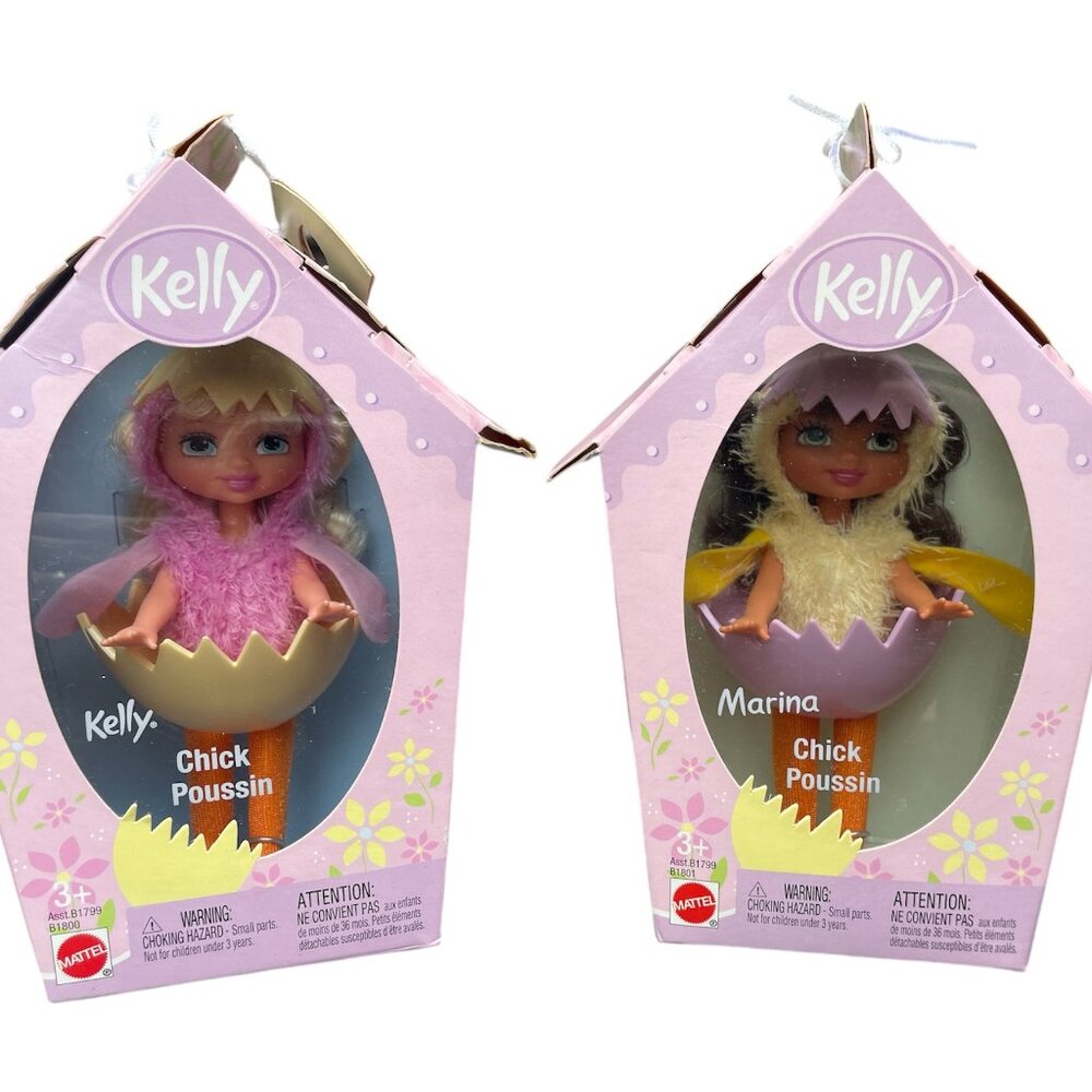 Marina Kelly Dolls Mattel Chick Poussin Easter Egg Chick Set of 2 Brand New